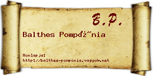 Balthes Pompónia névjegykártya